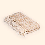 Silent Ripple Pure Cotton Blanket In Tan