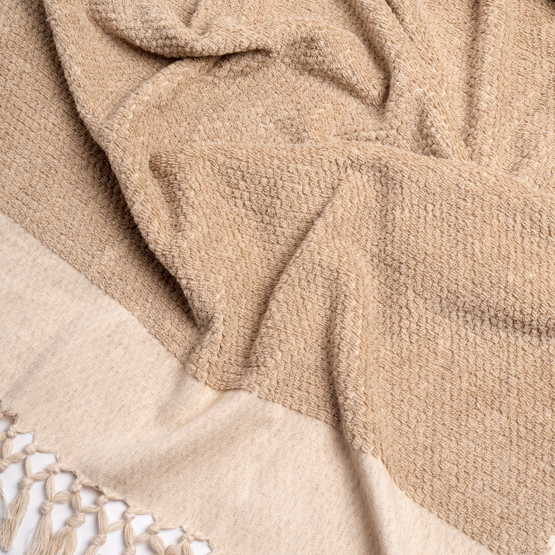 Pure Linen Face Cloth In Beige