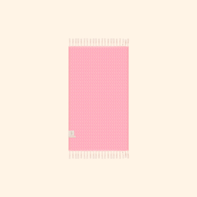 Silent Ripple Pure Cotton Hand Towel In Baby Pink