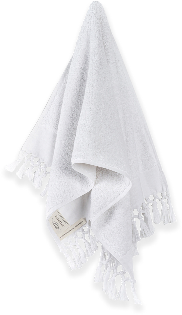 Plush & Bare Hand Towel In White
