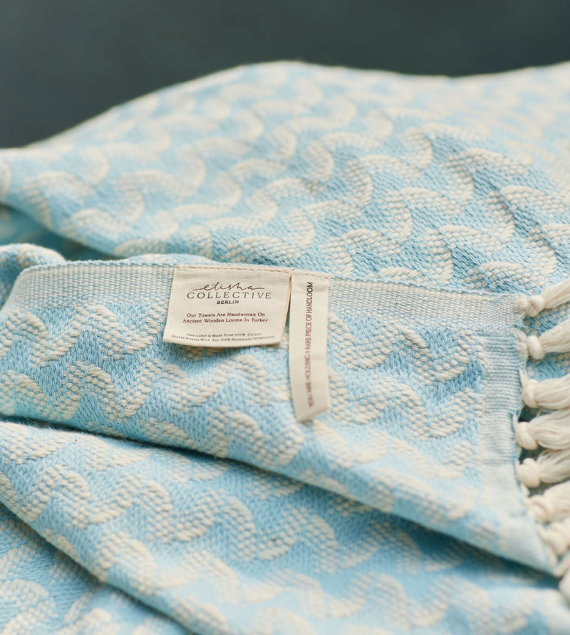 Silent Ripple Hand Towel Powder Blue