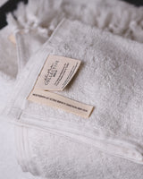 Plush & Bare Face Cloth, Hand Towel and Bath Set  In White